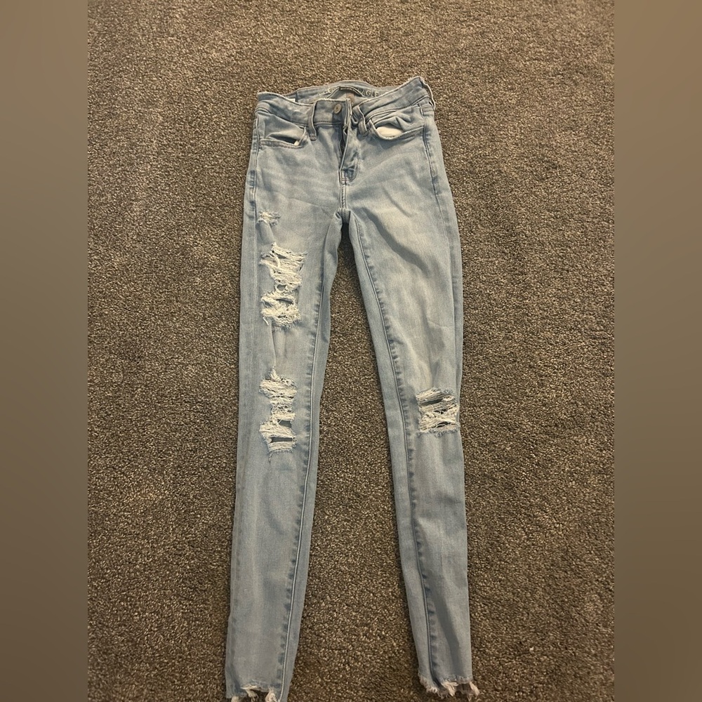 American Eagle Outfitters Light Blue Skinny Jeans